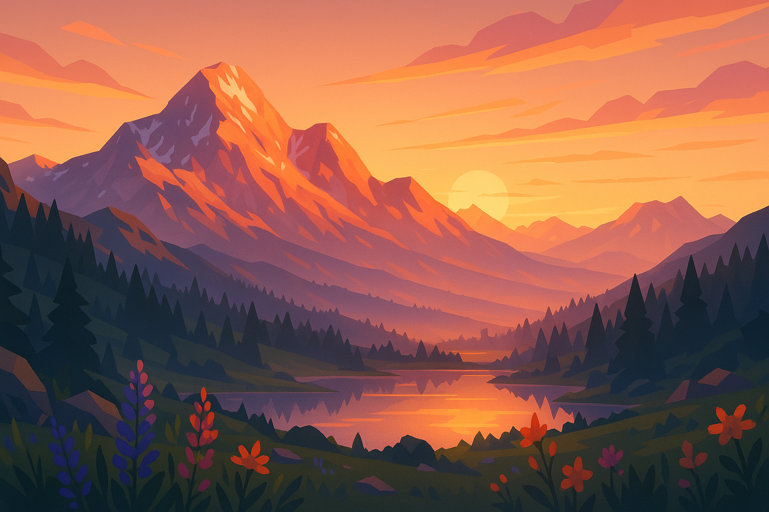 Rocky Mountains near Denver at sunrise